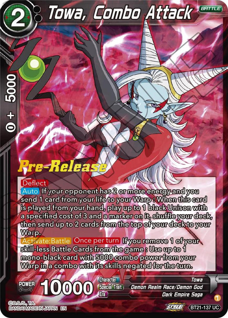 Towa, Combo Attack (BT21-137) [Wild Resurgence Pre-Release Cards] | Black Swamp Games