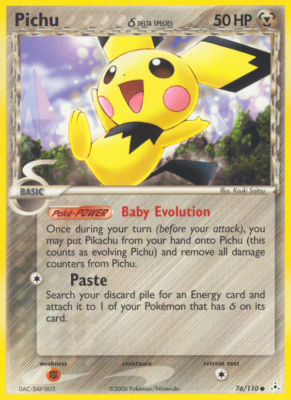 Pichu (76/110) (Delta Species) [EX: Holon Phantoms] | Black Swamp Games