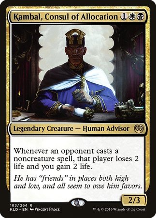 Kambal, Consul of Allocation [Kaladesh] | Black Swamp Games