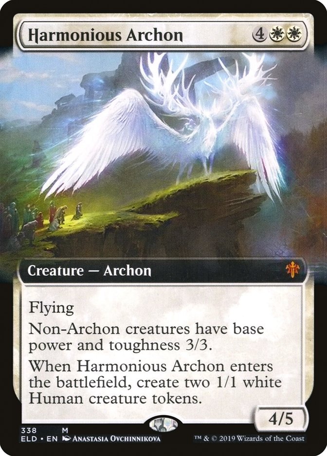 Harmonious Archon (Extended Art) [Throne of Eldraine] | Black Swamp Games