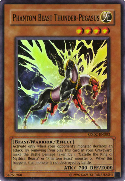 Phantom Beast Thunder-Pegasus [GX02-EN003] Super Rare | Black Swamp Games