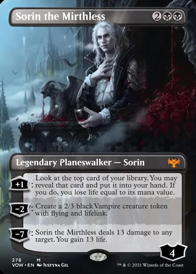 Sorin the Mirthless (Borderless) [Innistrad: Crimson Vow] | Black Swamp Games