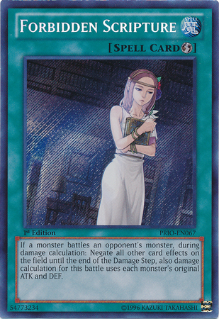 Forbidden Scripture [PRIO-EN067] Secret Rare | Black Swamp Games