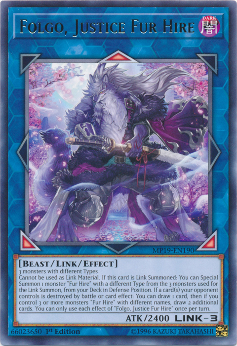 Folgo, Justice Fur Hire [MP19-EN190] Rare | Black Swamp Games