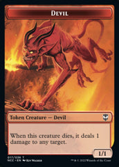 Soldier (33) // Devil Double-sided Token [Streets of New Capenna Commander Tokens] | Black Swamp Games