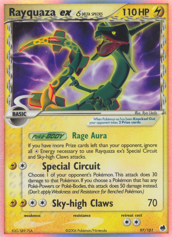 Rayquaza ex (97/101) (Delta Species) [EX: Dragon Frontiers] | Black Swamp Games