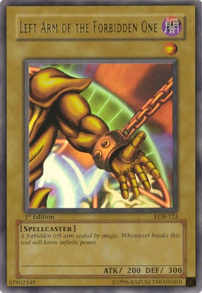 Left Arm of the Forbidden One [LOB-123] Ultra Rare | Black Swamp Games