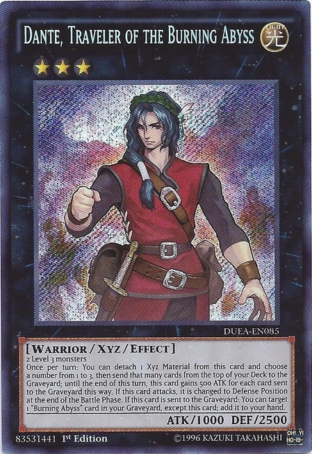 Dante, Traveler of the Burning Abyss [DUEA-EN085] Secret Rare | Black Swamp Games