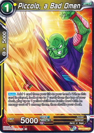 Piccolo, a Bad Omen [BT11-098] | Black Swamp Games