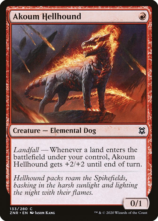 Akoum Hellhound [Zendikar Rising] | Black Swamp Games