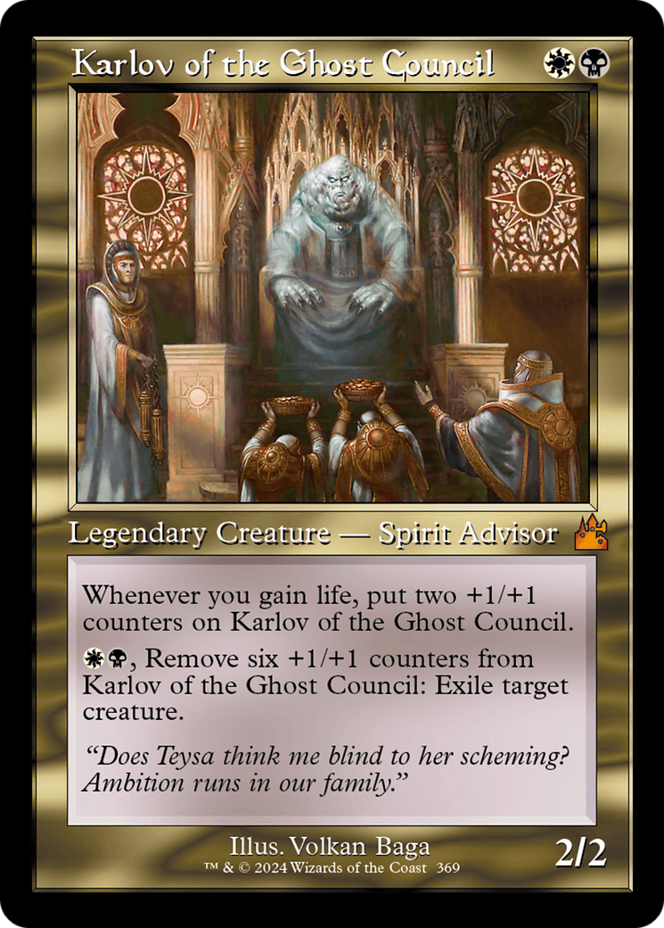 Karlov of the Ghost Council (Retro Frame) [Ravnica Remastered] | Black Swamp Games