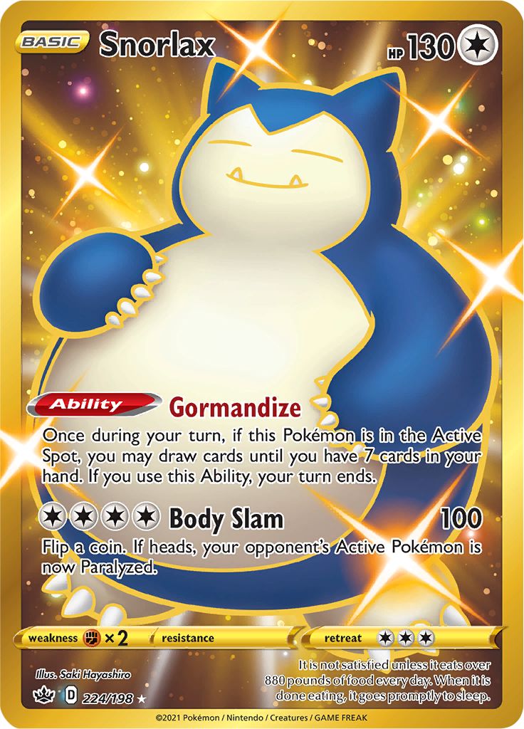 Snorlax (224/198) [Sword & Shield: Chilling Reign] | Black Swamp Games