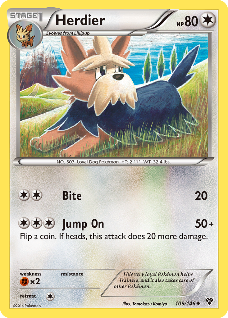 Herdier (109/146) [XY: Base Set] | Black Swamp Games