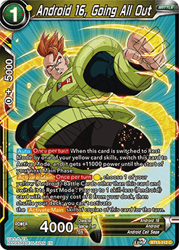 Android 16, Going All Out (Common) [BT13-112] | Black Swamp Games