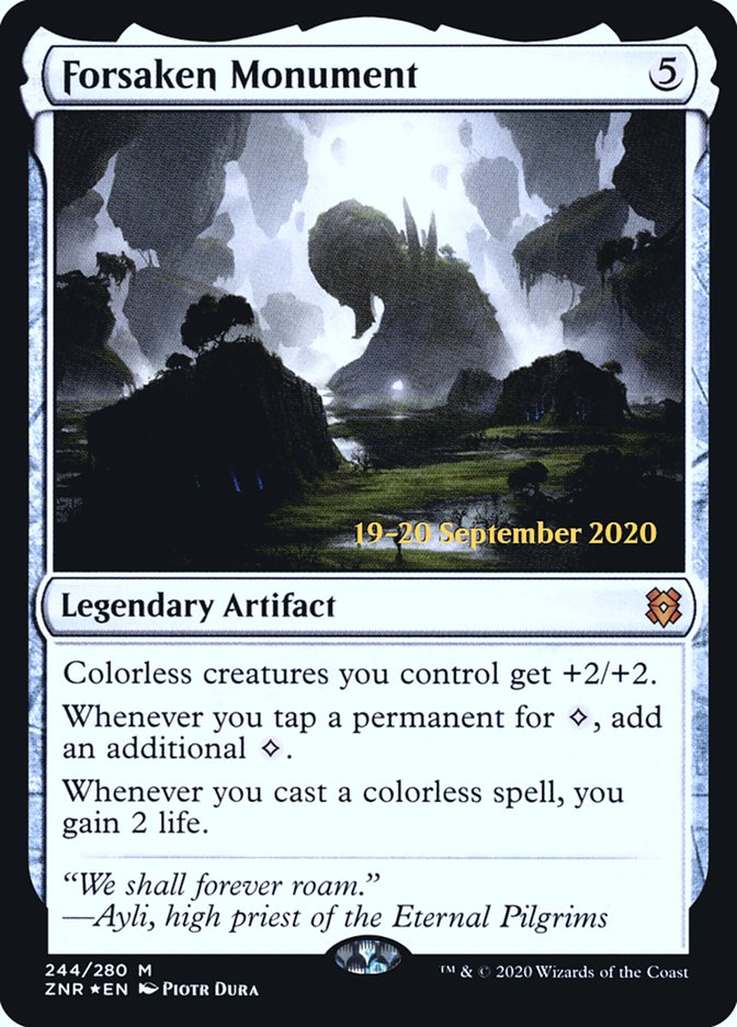 Forsaken Monument  [Zendikar Rising Prerelease Promos] | Black Swamp Games