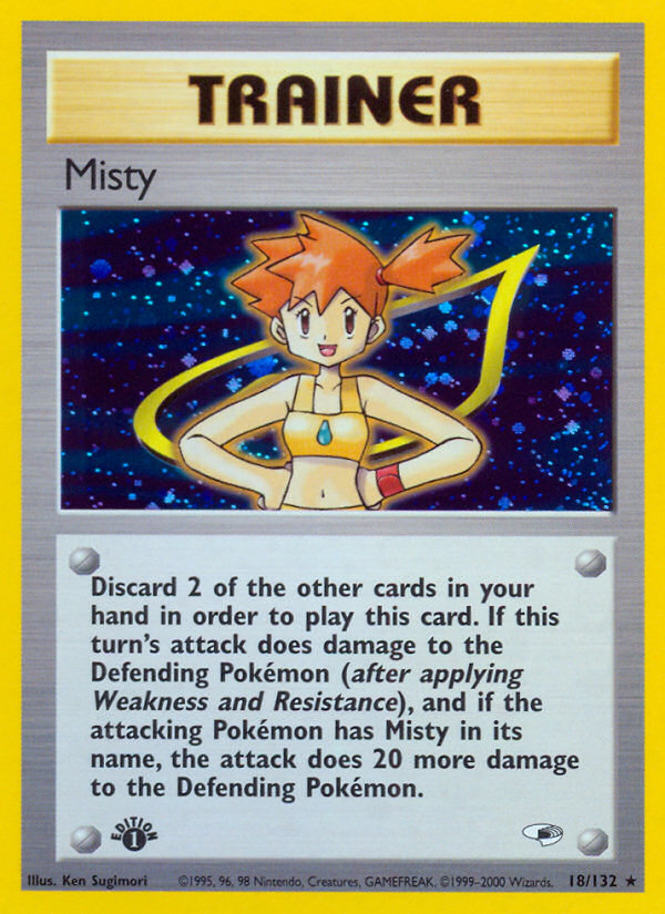 Misty (18/132) [Gym Heroes 1st Edition] | Black Swamp Games