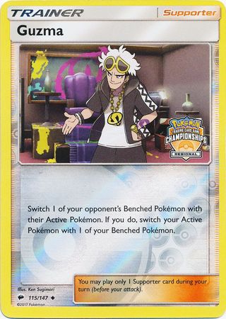 Guzma (115/147) (League Promo) [Sun & Moon: Burning Shadows] | Black Swamp Games