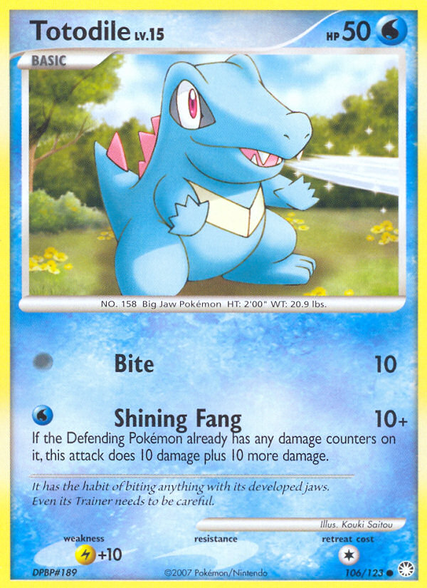 Totodile (106/123) [Diamond & Pearl: Mysterious Treasures] | Black Swamp Games