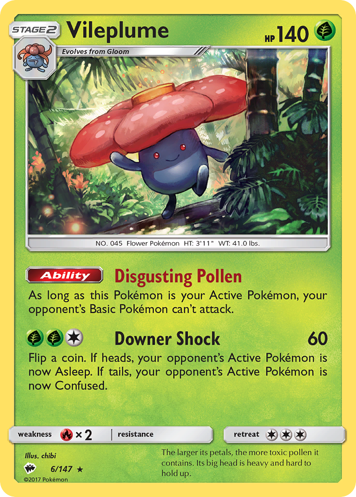 Vileplume (6/147) [Sun & Moon: Burning Shadows] | Black Swamp Games