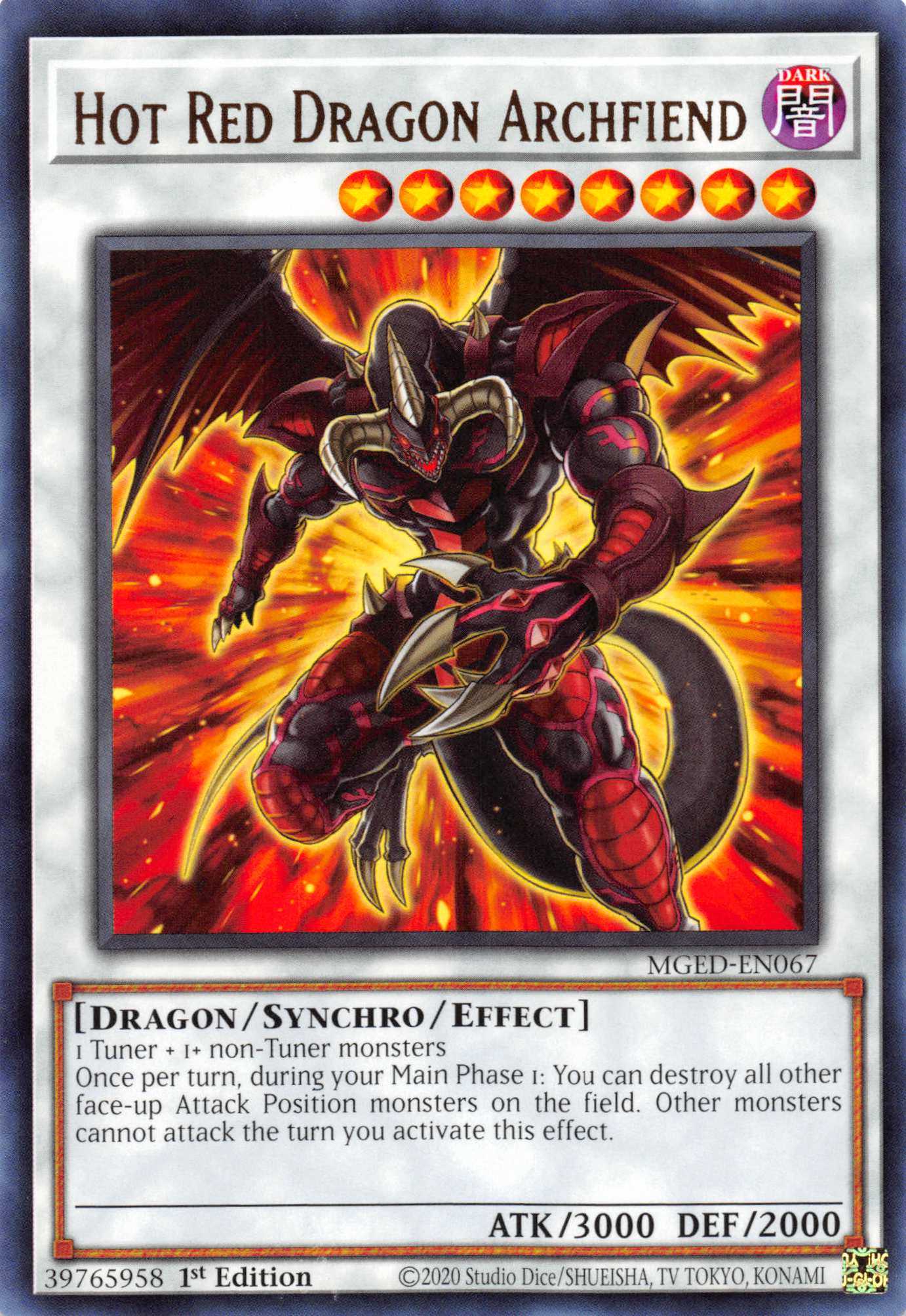 Hot Red Dragon Archfiend [MGED-EN067] Rare | Black Swamp Games