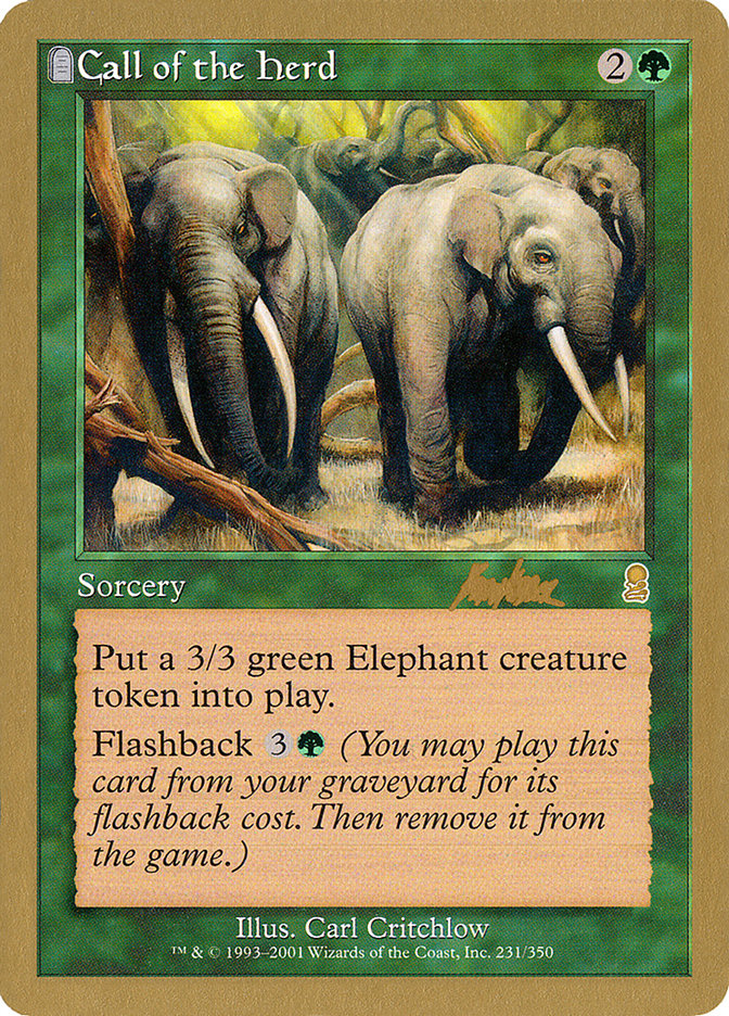 Call of the Herd (Brian Kibler) [World Championship Decks 2002] | Black Swamp Games