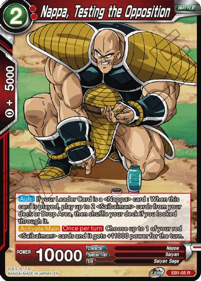 Nappa, Testing the Opposition (EB1-05) [Battle Evolution Booster] | Black Swamp Games