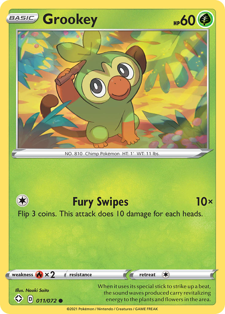 Grookey (011/072) [Sword & Shield: Shining Fates] | Black Swamp Games