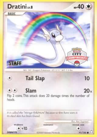 Dratini (91/146) (City Championship Promo Staff) [Diamond & Pearl: Legends Awakened] | Black Swamp Games