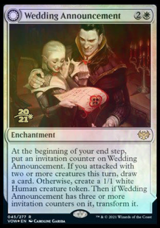 Wedding Announcement // Wedding Festivity [Innistrad: Crimson Vow Prerelease Promos] | Black Swamp Games