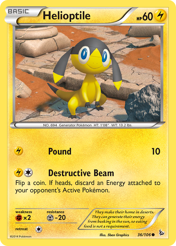 Helioptile (36/106) [XY: Flashfire] | Black Swamp Games