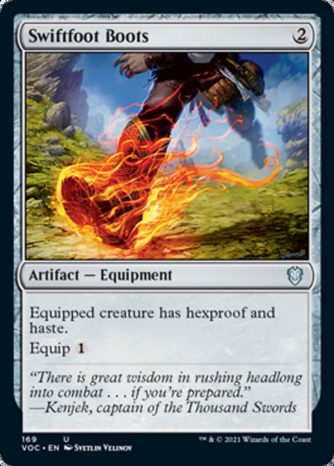 Swiftfoot Boots [Innistrad: Crimson Vow Commander] | Black Swamp Games