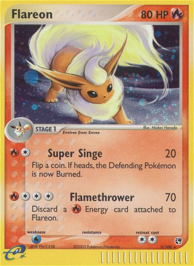 Flareon (5/100) [EX: Sandstorm] | Black Swamp Games