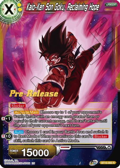 Kaio-Ken Son Goku, Reclaiming Hope (BT15-093) [Saiyan Showdown Prerelease Promos] | Black Swamp Games