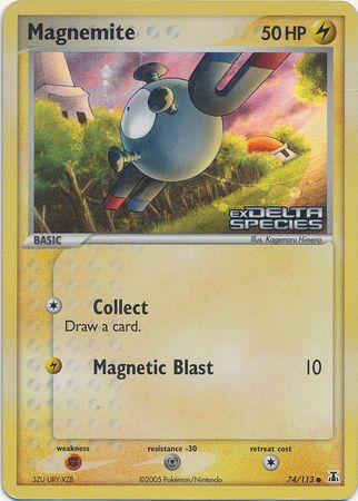 Magnemite (74/113) (Stamped) [EX: Delta Species] | Black Swamp Games