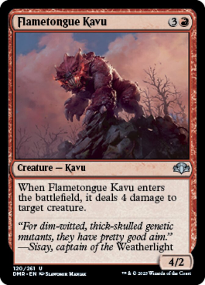 Flametongue Kavu [Dominaria Remastered] | Black Swamp Games