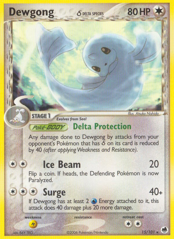 Dewgong (15/101) (Delta Species) [EX: Dragon Frontiers] | Black Swamp Games