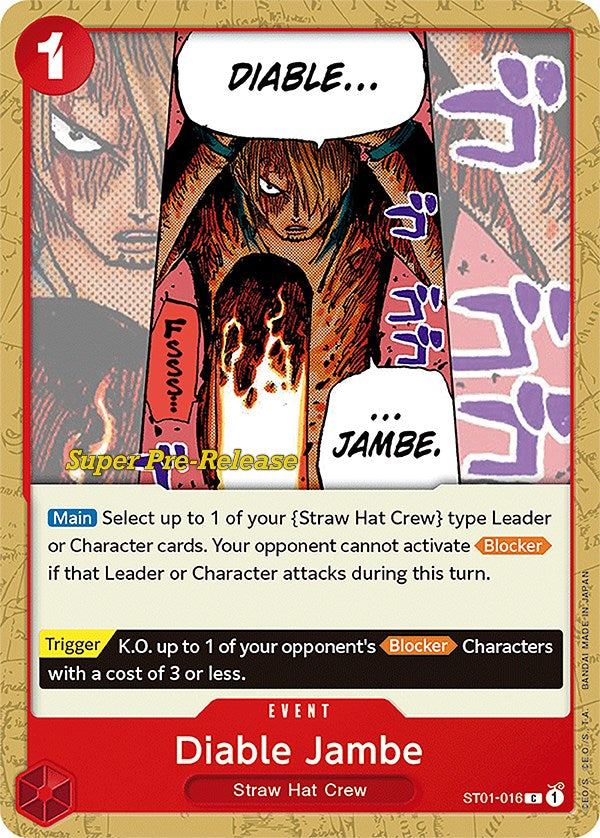 Diable Jambe [Super Pre-Release Starter Deck: Straw Hat Crew] | Black Swamp Games