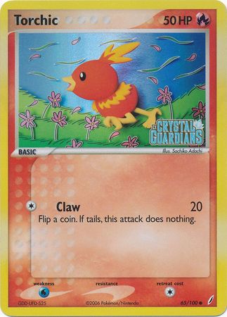 Torchic (65/100) (Stamped) [EX: Crystal Guardians] | Black Swamp Games