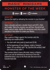 Monster of The Week (Magic Minigame) [Innistrad: Crimson Vow Minigame] | Black Swamp Games