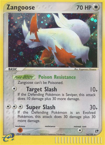 Zangoose (14/100) [EX: Sandstorm] | Black Swamp Games