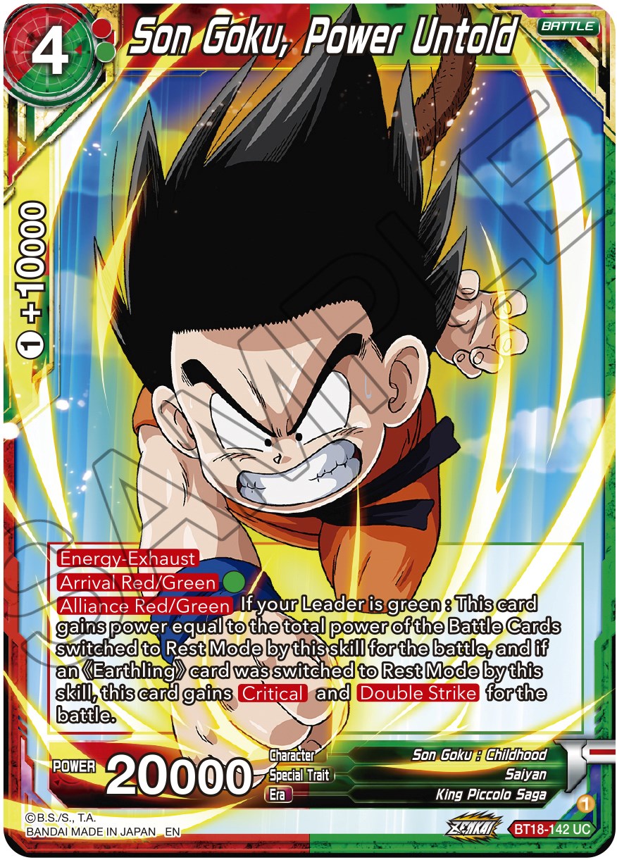 Son Goku, Power Untold (BT18-142) [Dawn of the Z-Legends] | Black Swamp Games