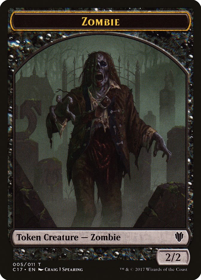 Vampire // Zombie Double-sided Token [Commander 2017 Tokens] | Black Swamp Games