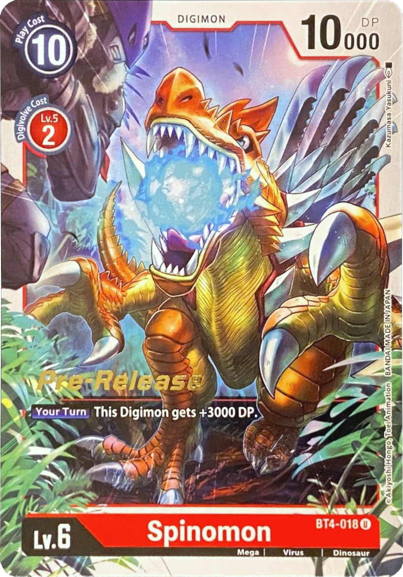 Spinomon [BT4-018] [Great Legend Pre-Release Promos] | Black Swamp Games