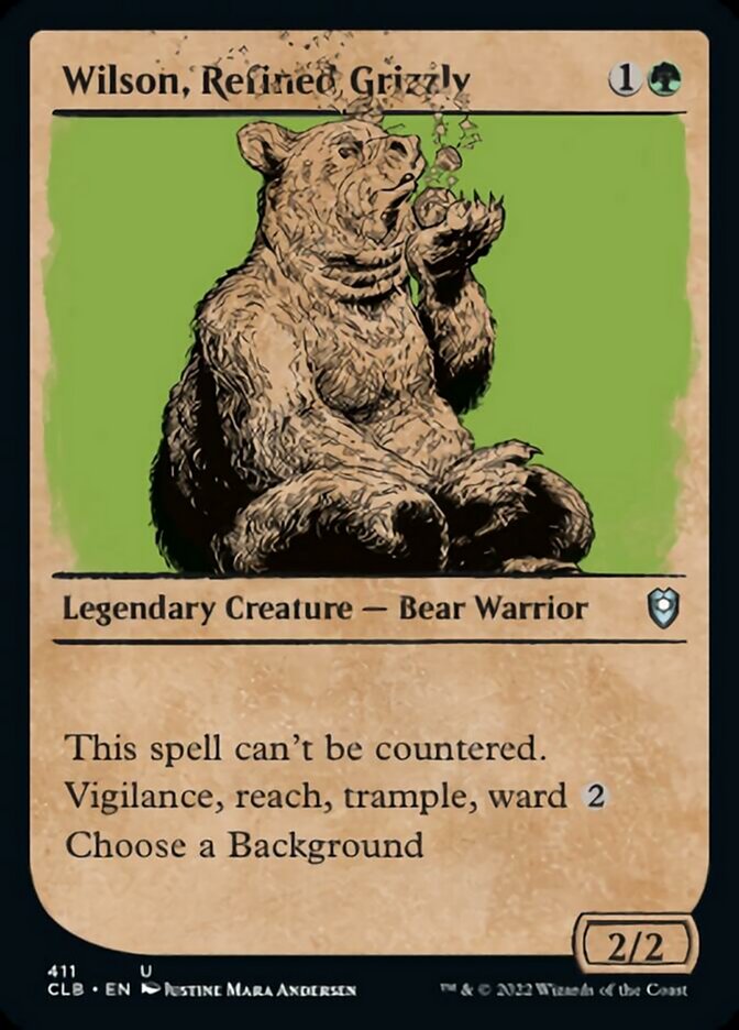 Wilson, Refined Grizzly (Showcase) [Commander Legends: Battle for Baldur's Gate] | Black Swamp Games