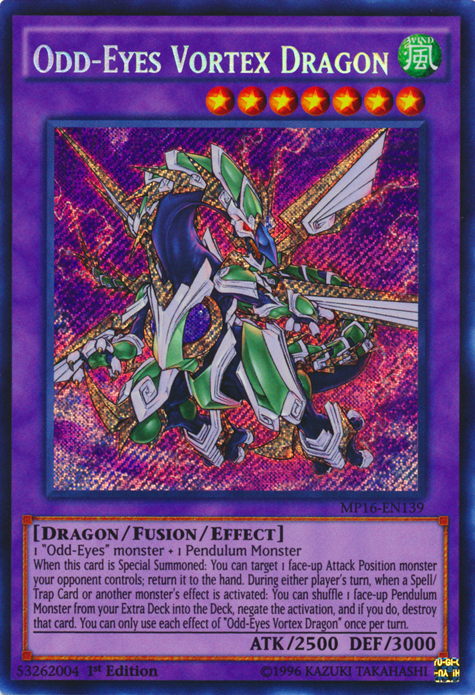 Odd-Eyes Vortex Dragon [MP16-EN139] Secret Rare | Black Swamp Games