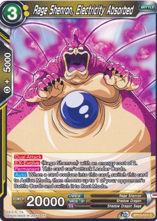 Rage Shenron, Electricity Absorbed [BT12-111] | Black Swamp Games