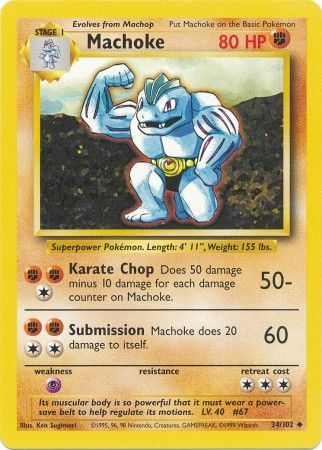 Machoke (34/102) [Base Set Unlimited] | Black Swamp Games