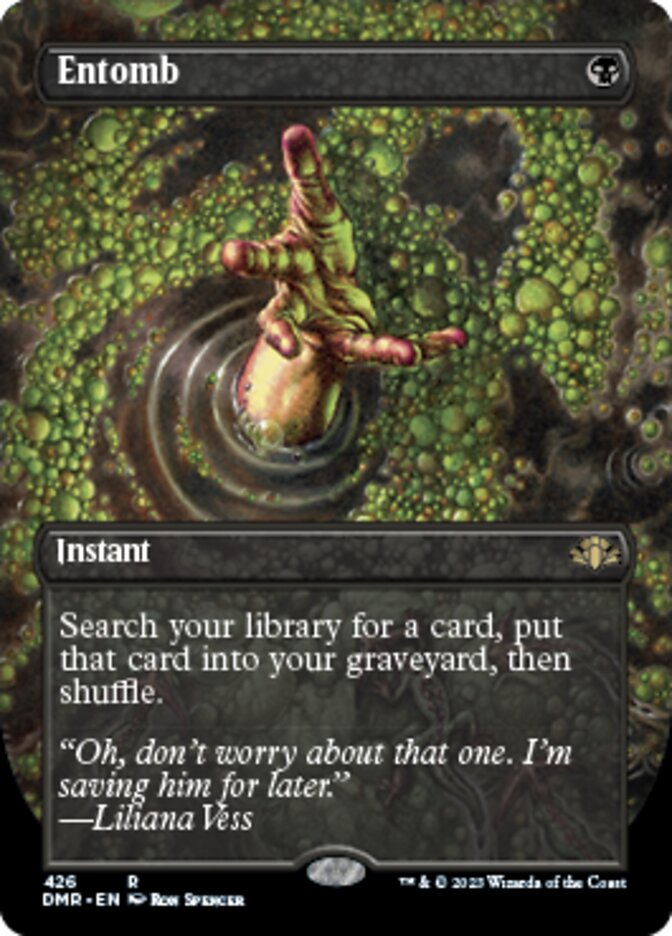 Entomb (Borderless Alternate Art) [Dominaria Remastered] | Black Swamp Games