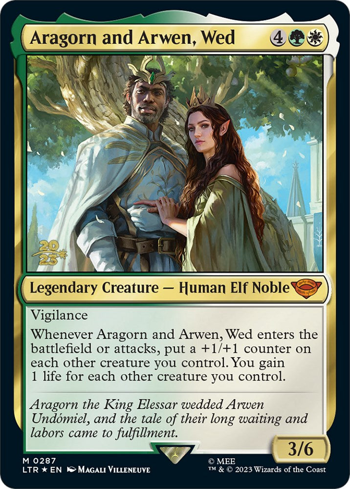 Aragorn and Arwen, Wed [The Lord of the Rings: Tales of Middle-Earth Prerelease Promos] | Black Swamp Games