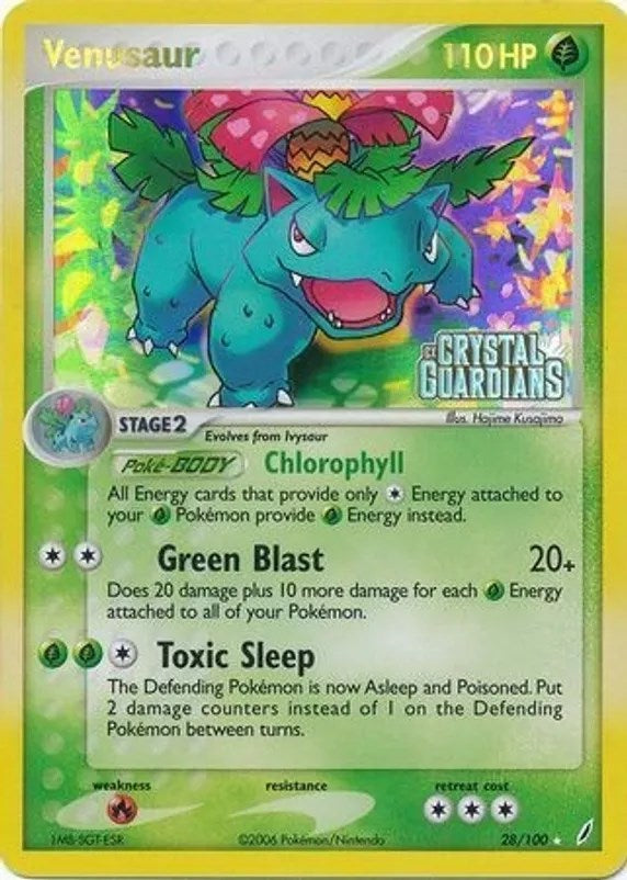 Venusaur (028/100) (Prerelease) [EX: Crystal Guardians] | Black Swamp Games